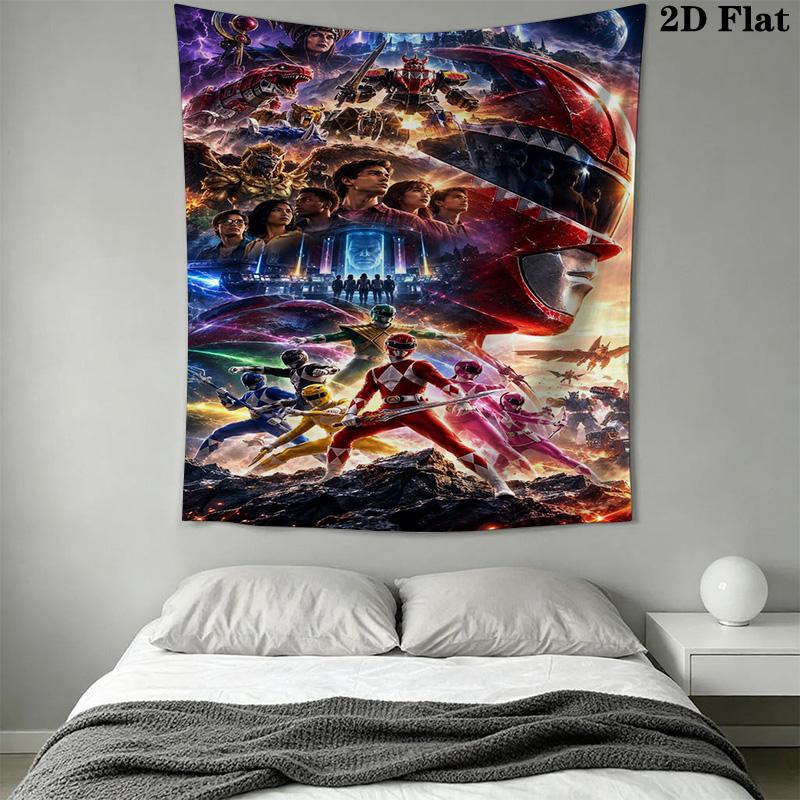 Power Rangers 2D Flat Adventure Tapestry Tapestry Background Cloth Wallmounted Atmospheric Background Cloth Work Of Art Wall Covering Decoration