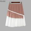 ZANZEA Women Summer Casual Splice Elegant Midi Skirts