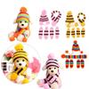 6Pcs/Set Cosplay Dressing Up Stripe Knitted Puppy Costume Pet Warm Hat Scarf Dog Socks Cat Clothes