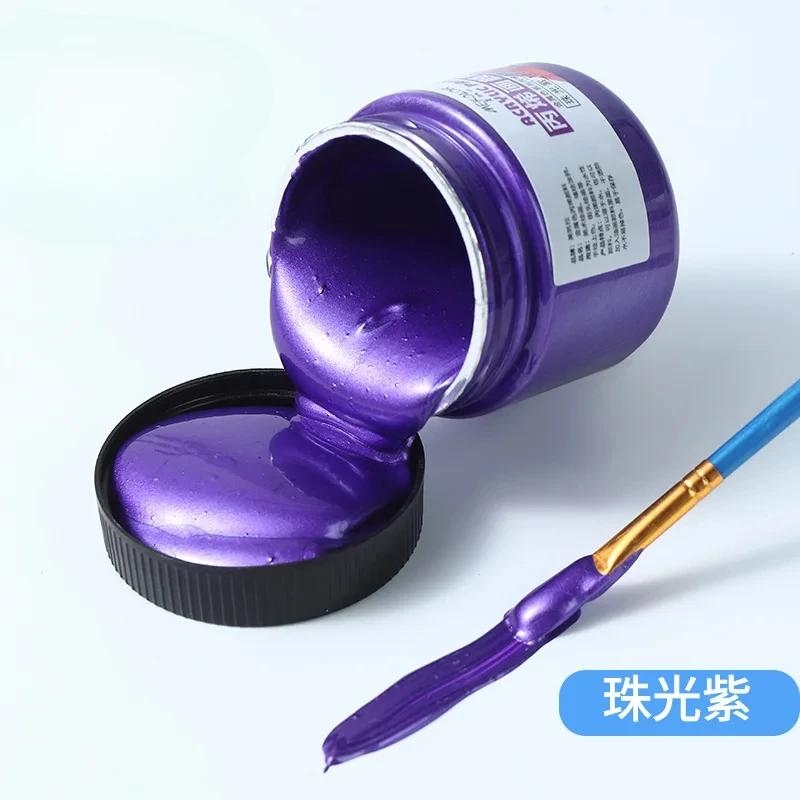 Gold Purple Copper Color Acrylic Pigment DIY Handmade Texture Painting Stone Wall Paper DIY Graffiti Pigment 100ml