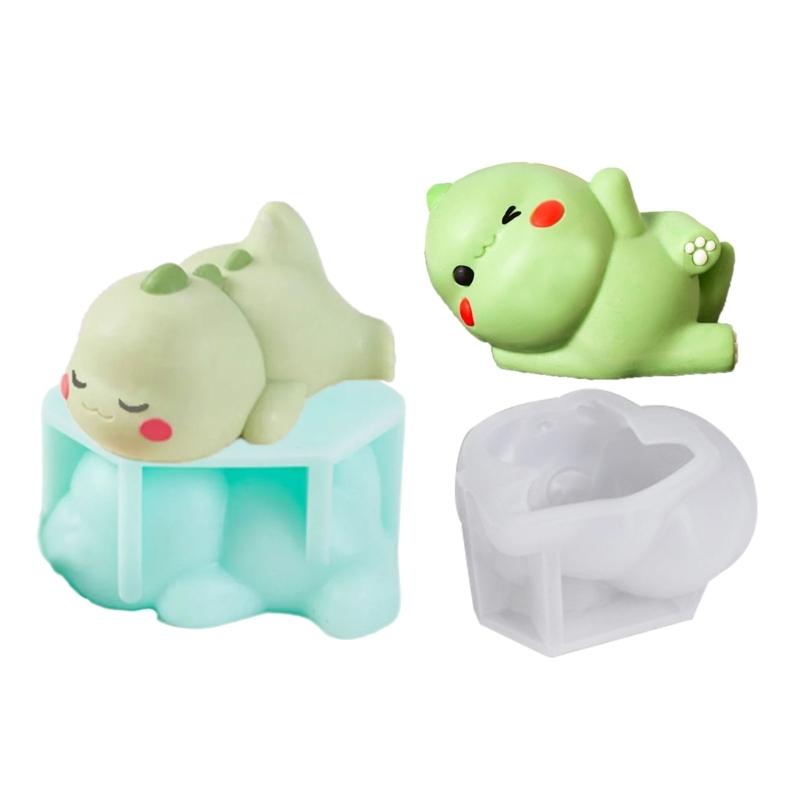 Statua Dinozaura Silikonowe Formy do Czekolady Formy do Ciasta Formy do Fondantu Formy 3D Dinozaur Formy do Świec do Żywicy Epoksydowej Świeca Mydło