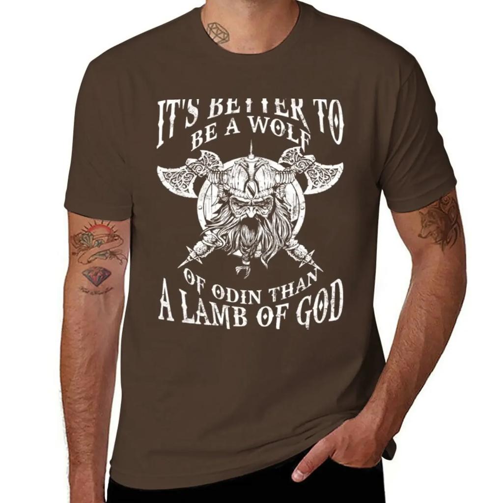Be a wolf of Odin - Better than a lamb of God T-Shirt tees hippie clothes plain plain white t shirts