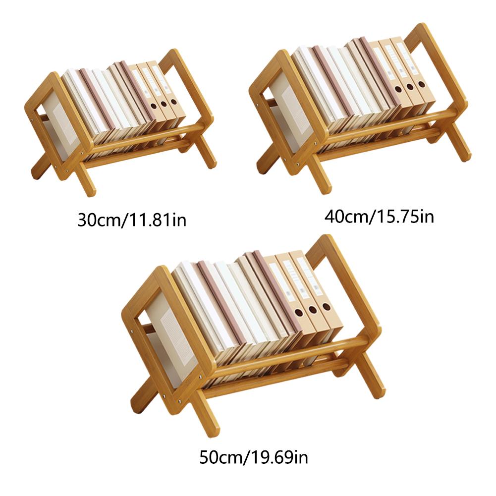 Solid Wood Small Bookshelf 33-50cm Simple Office Desktop Bedside Storage Rack for Children's Room
