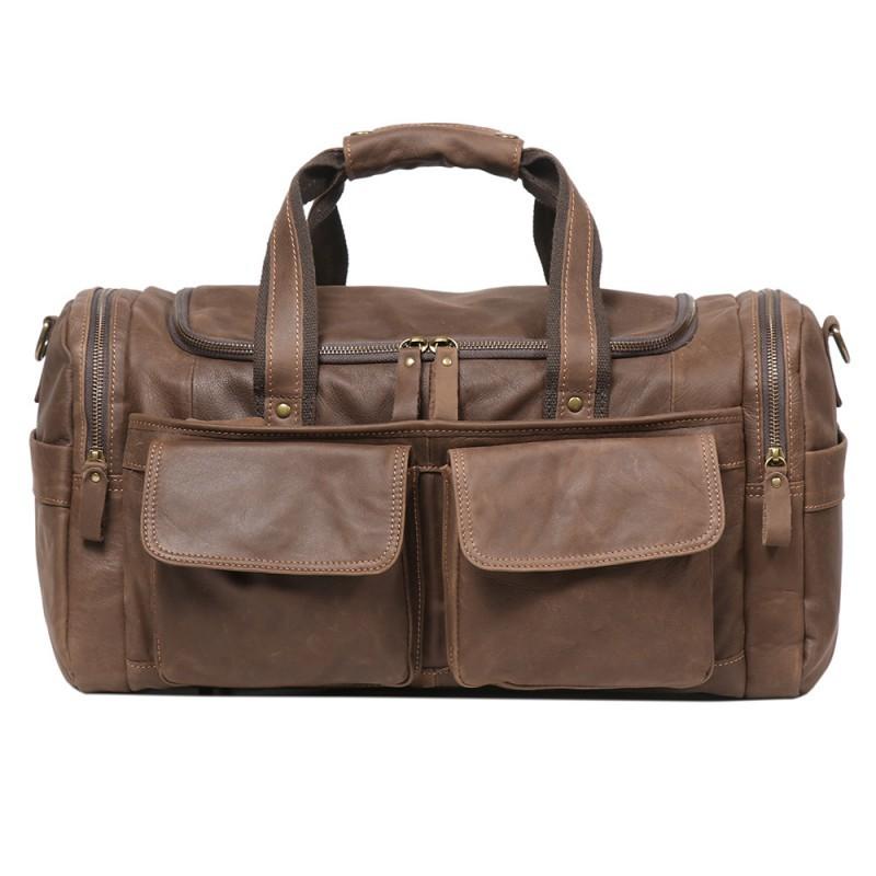 

Head Layer Cowhide Travel Bag Fitness Large Capacity Men s Handbag European American Retro Business Luggage