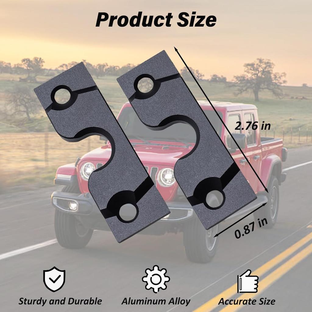 Sun Visor Repair Kit Compatible with 2018 Jeep Wrangler JK/2018- Wrangler JL/- Gladiator JT Interior Accessories Aluminum Alloy Sun Visor Fixing Clip