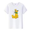 Funny Disney Cartoon Tees Mickey Mouse Pluto Graphic Woman Summer Crop Tops Mens T-Shirts Loose Clothing Grunge Y2K Blouses