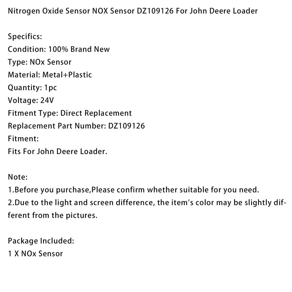 Nitrogen Oxide Sensor NOX Sensor DZ109126 For John Deere Loader