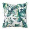 Watercolor tropical green leaf banana leaf Digital printing short plush pillow covers for sofa office cushion cover home goods