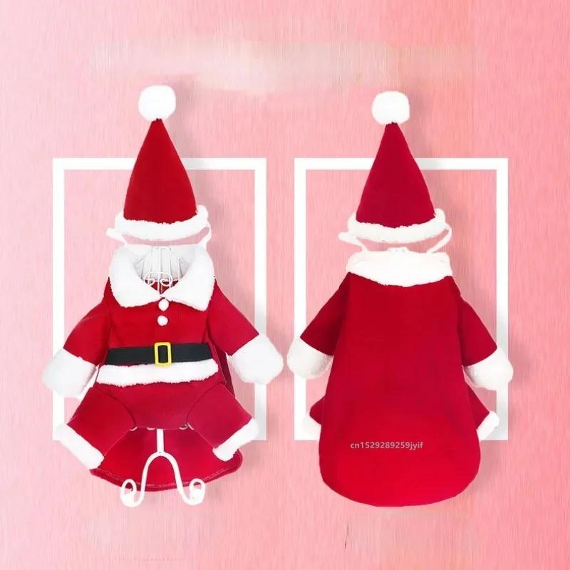 Winter Christmas Dogs Costumes Funny Santa Claus Clothes For Small Medium Pet Xmas New Year Clothing Cat Kitten Outfits