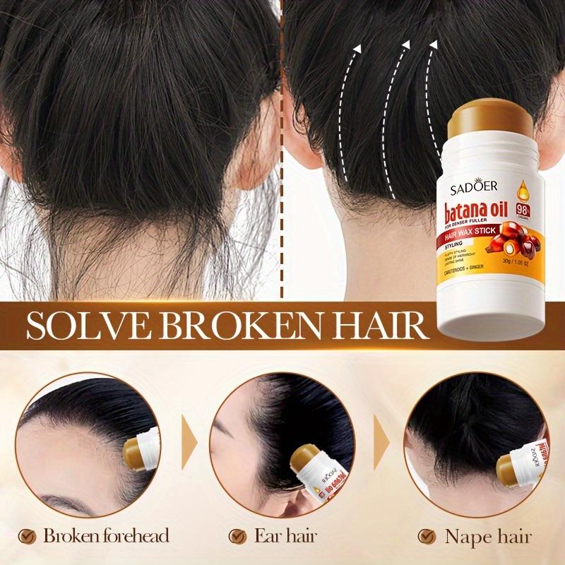 1pc Batana Oil Hair Care Wax Stick, Styling Hair Wax Stick, Non-sticky Shredded Hair Organizer 30g