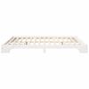 Bed Frame White 180 x 220 cm Solid Pine Wood