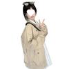Women's American Retro Stand-Up Collar Jacket, Korean Style, Loose Fit, Versatile, Spring/Autumn 2025.