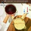 75ml Heat-resisting Glass Espresso Measuring Cup Double Mouth Glass Milk Jug With Handle Glass Scale Measure Mugs