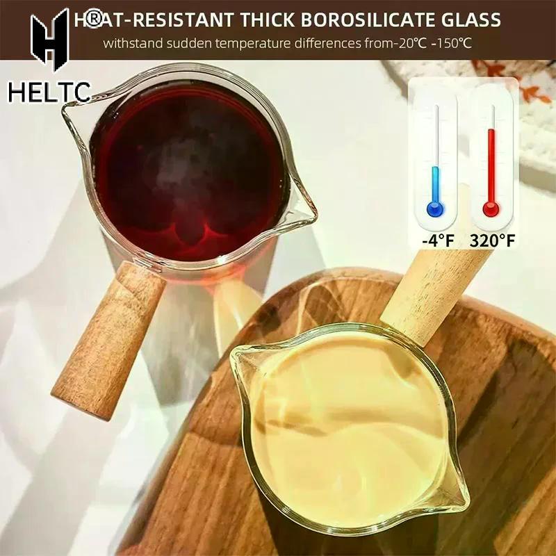75ml Heat-resisting Glass Espresso Measuring Cup Double Mouth Glass Milk Jug With Handle Glass Scale Measure Mugs
