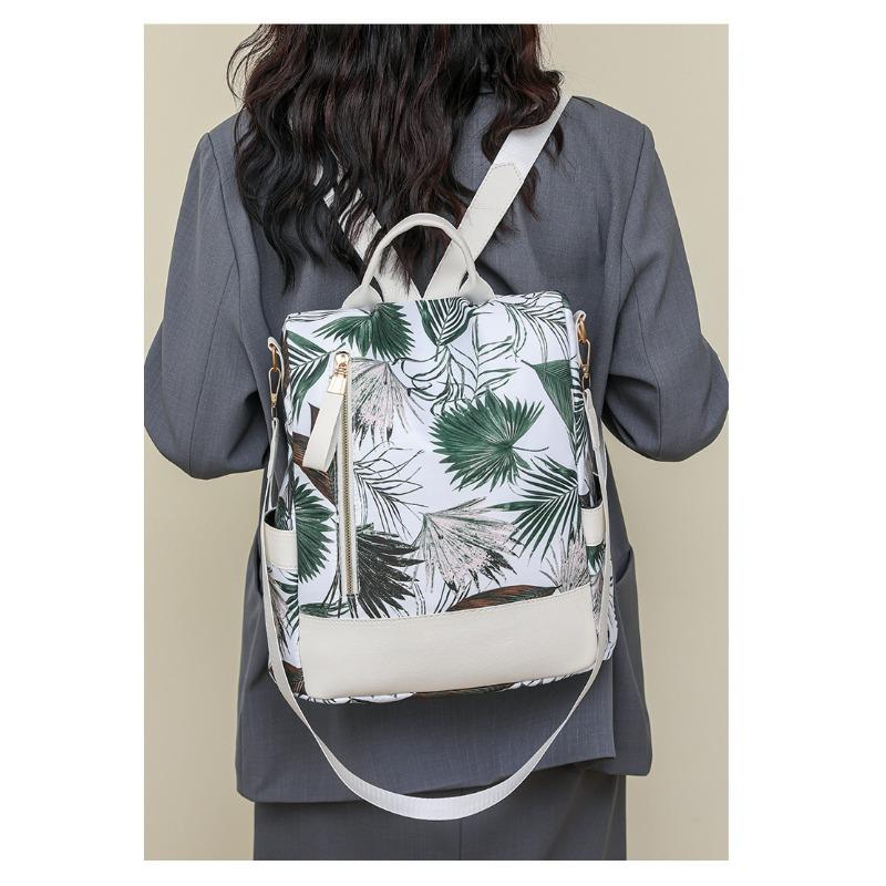 Plecak z tkaniny Oxford z nadrukiem dla kobiet, lekka torba podróżna na co dzień dla kobiet, plecak dla kobiet