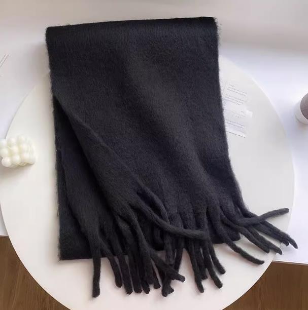Winter Scarf For Women Cashmere Warm Solid Pashmina Blanket Wraps Female Thick Soft Bufanda Big Tassel Shawl Long Poncho Echarpe