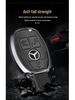 Husă metalică din piele naturală pentru cheie pentru Mercedes-Benz C-Class, E-Class, GLC300L, 260L, E300L, E200