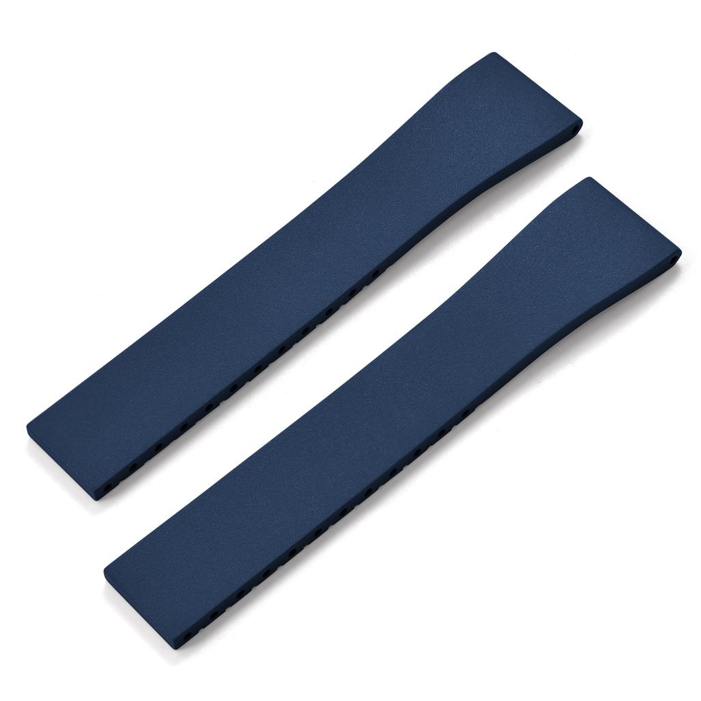 New Fluoro Rubber Watch Band CTS FKM Strap 16 18 19 20 21 22mm Cut to Size Fast Release Adjustable Universal Rose Gold Buckle