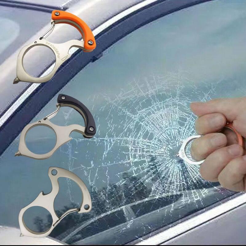 Tragbarer Schlüsselanhänger-Flaschenöffner mit Glasbrecherlegierung