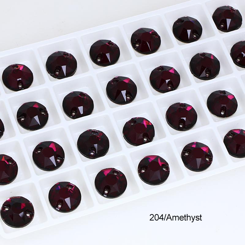 Dongzhou Round Flatback Glass Rhinestone Sew on Crystal Loose Crystal Beads Garment Sewable Rhinestone Diy Accessories