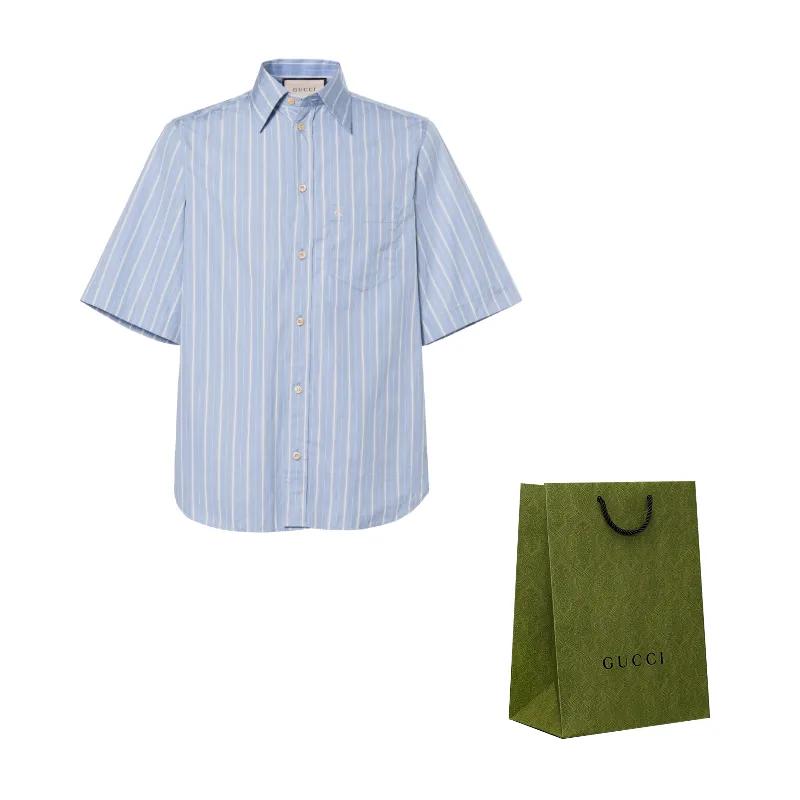 GUCCI Shirts Men's Blue Moderate Other (Unisex) Shirts 699128 ZAJT4 4047