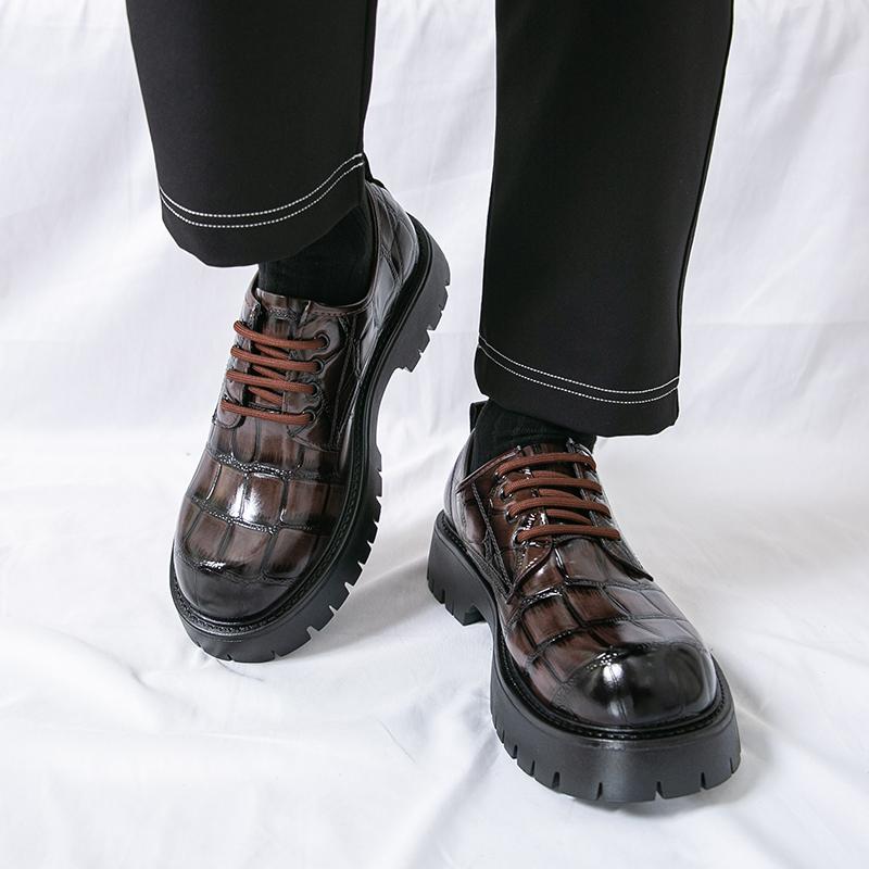 Fashion Plus Size 38-46 Casual men's leather shoes Trendy design comfortable style Outdoor Fashion Party Street Thick soled shoes