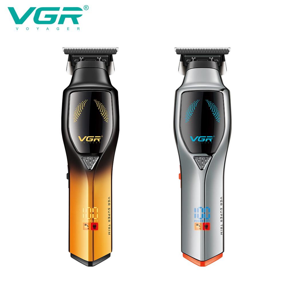 2026 Original VGR Professional Cordless Electric Men's Shaving Gradient Intelligent Digital Display Push Clipper Carved Clipper Oil Head Clipper V-187