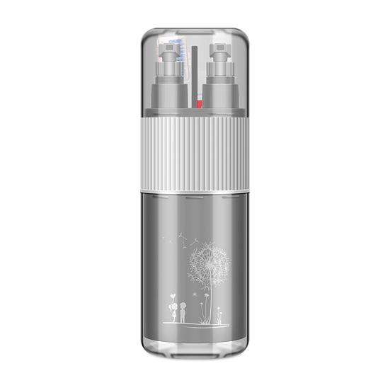 

Multifunctional Washing Cup Soft Carry ABS Buckle Lock Design Toothbrush Holder Bottle for Travel сірий