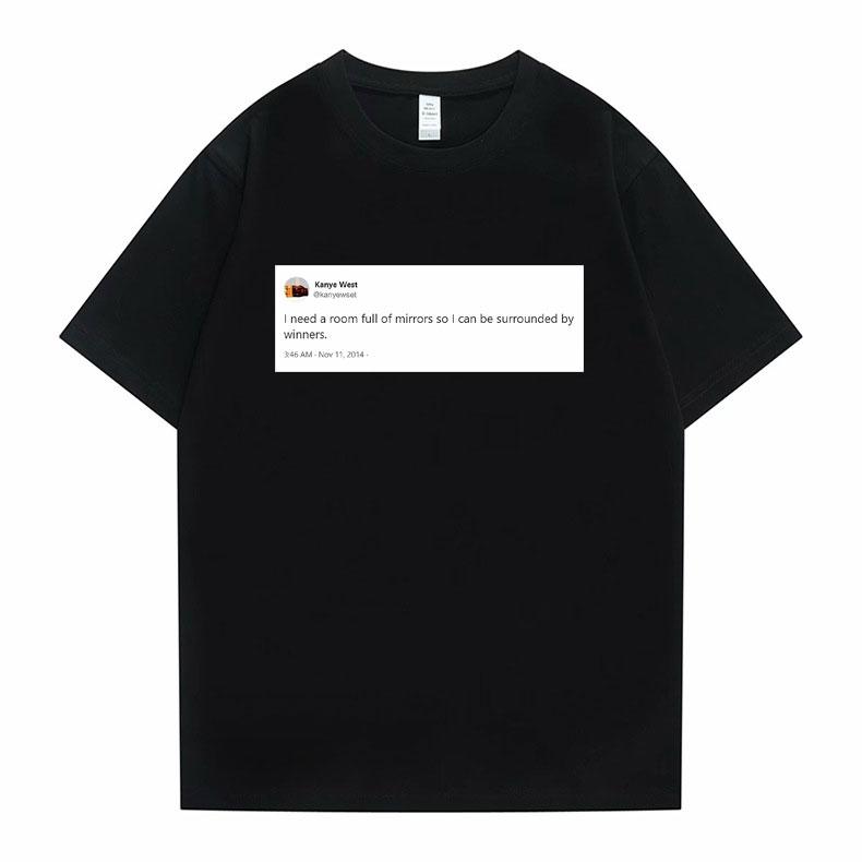 Funny Tweet Tshirt Hip Hop Kanye West Tshirts I Wanna Be Nice But Everyone Annoys Me T Shirt Summer Women Novelty Tshirts
