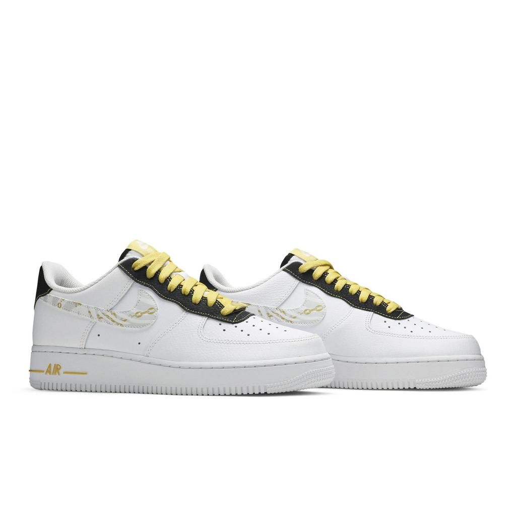 Nike Air Force 1 '07 LV8 'Gold Links Zebra Print' (Unisex) White / Saturn Gold / Black / Photon Dust Skate Shoes DH5284 100