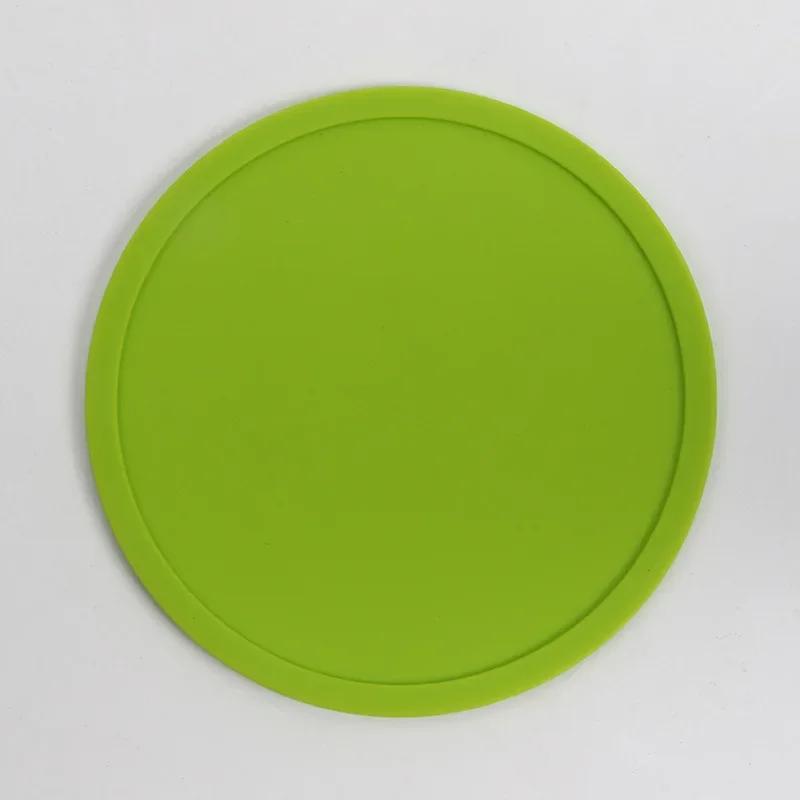 Modern Minimalist Solid Color Silicone Coaster Anti Slip & Anti Scalding Home Use Insulated Coaster with Circular Design