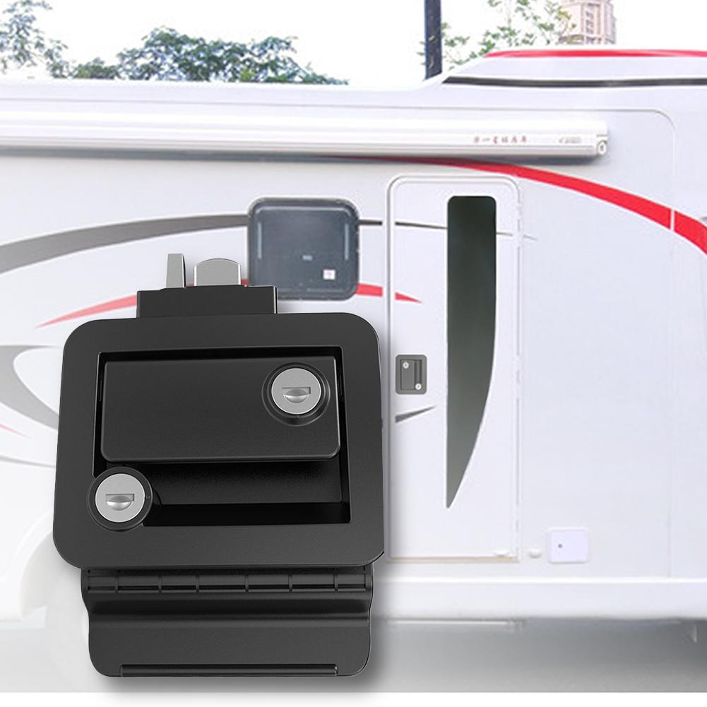 RV Entry Door Lock with Paddle Deadbolt Camper Door Handle Latch Metal RV Entry Door Lock for Camper Travel Trailer Cargo Hauler