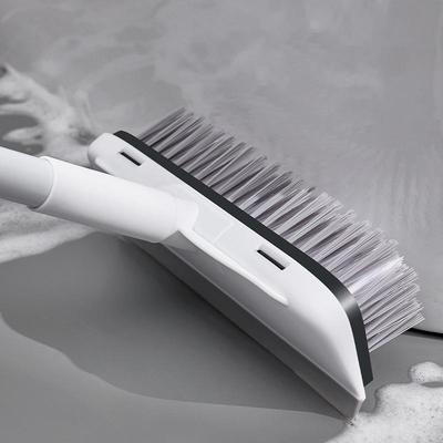 Multifunctional Tile Cleaning Brush with Long Handle and Bathroom Squeegee