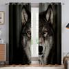 Starry Sky Water Fire Wolf Symmetrical 3d Printing Curtain Bedroom Living Room Study Kitchen Curtain Home Decoration 2PCS