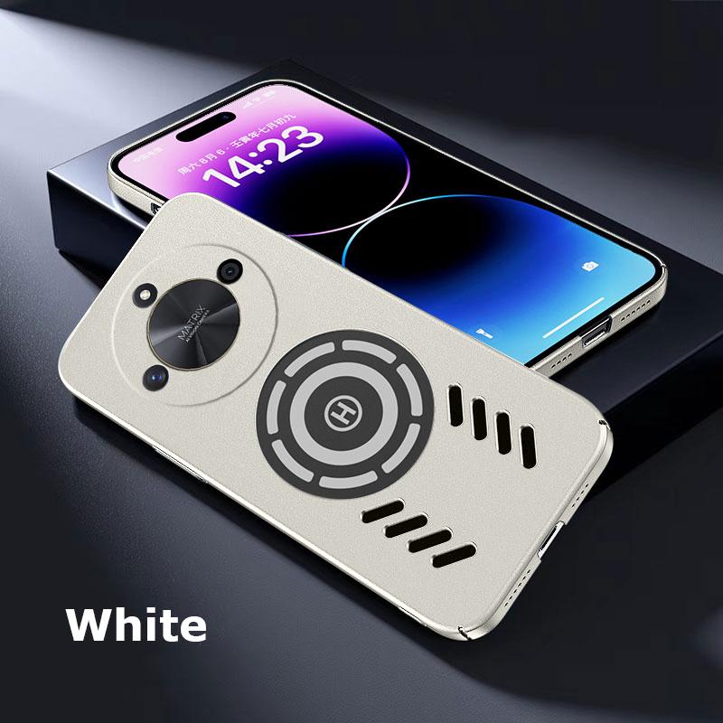 

Для Honor X50 X50i X40i X40 X30 X9 5G Rock Sand Ice Магнитный теплоотводящий матовый чехол для ПК с защитой от отпечатков пальцев дышащий охлаждающий чехол Shell X50i белый