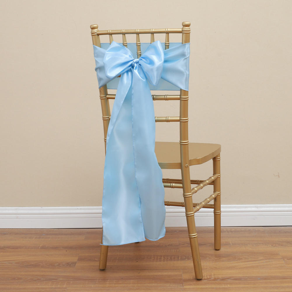 

Wedding Decoration Spandex Chair Sashes Ready Made Bow Tie No Need To Tie Stretch Bands BIrthday Party Holiday Hotel Festival