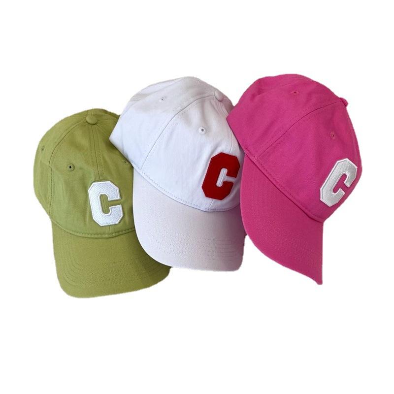Frühling und Sommer neue Stickerei großes C weiches Oberteil Paar Ins Baseballkappe Kinder lässig vielseitig Sonnenschutz Studentenmütze Herren