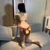 Sex lace seduction pajamas sexy cheongsam gather front open nightgown women's hot uniform