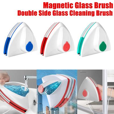 Cepillo magnético para vidrio, cepillo de limpieza de vidrio de doble cara para limpieza de ventanas, herramienta de limpieza del hogar, cepillo limpiador de ventanas magnético