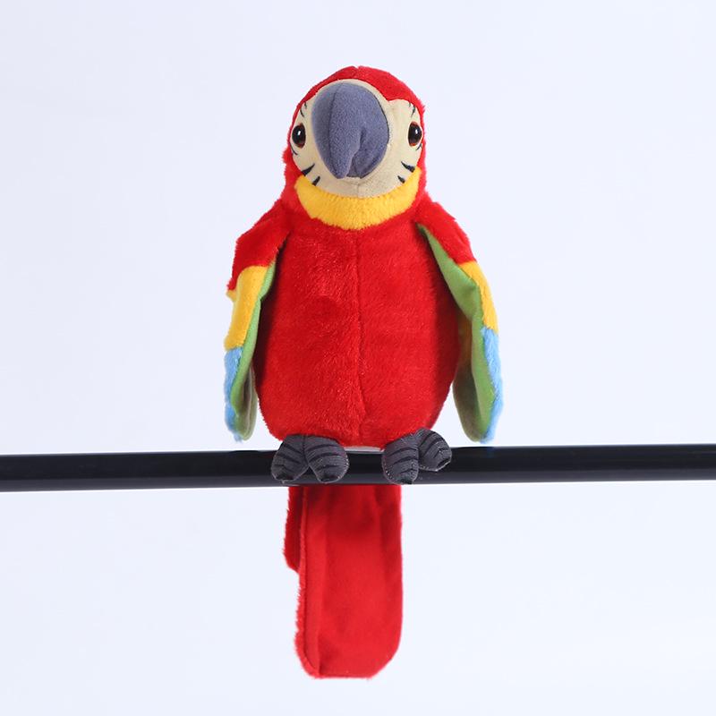 Talking Electronic Pets Parrot Kids Children Toys Funny Sound Record Plush Green