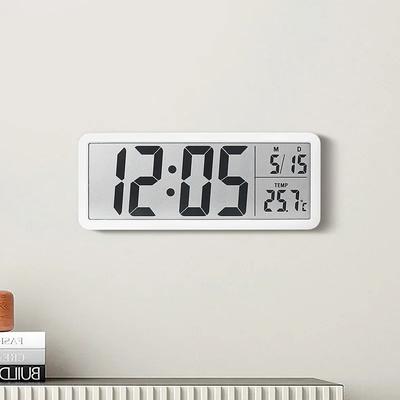 Large Digital Clock Temp Date Week Wall-mounted Multi Functional Wall Mounted and Table Mounted Wall Clock Display