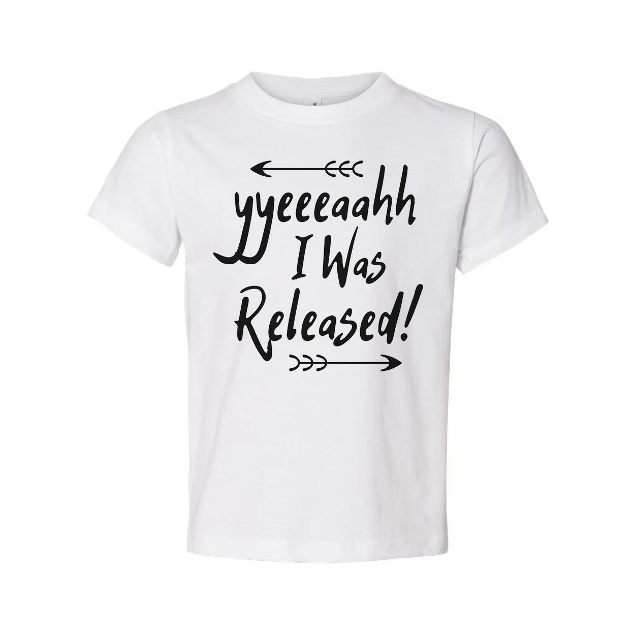 Christian Unisex Graphic Tee Featuring The Phrase I Was Released In Energetic Ha S