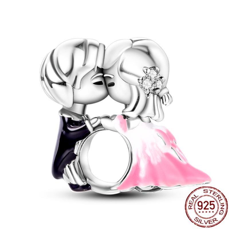 New In Copper Boys Girls Couple Charms Beads For Original Women'S Bracelets Fine Diy Jewelry Pendant Gifts