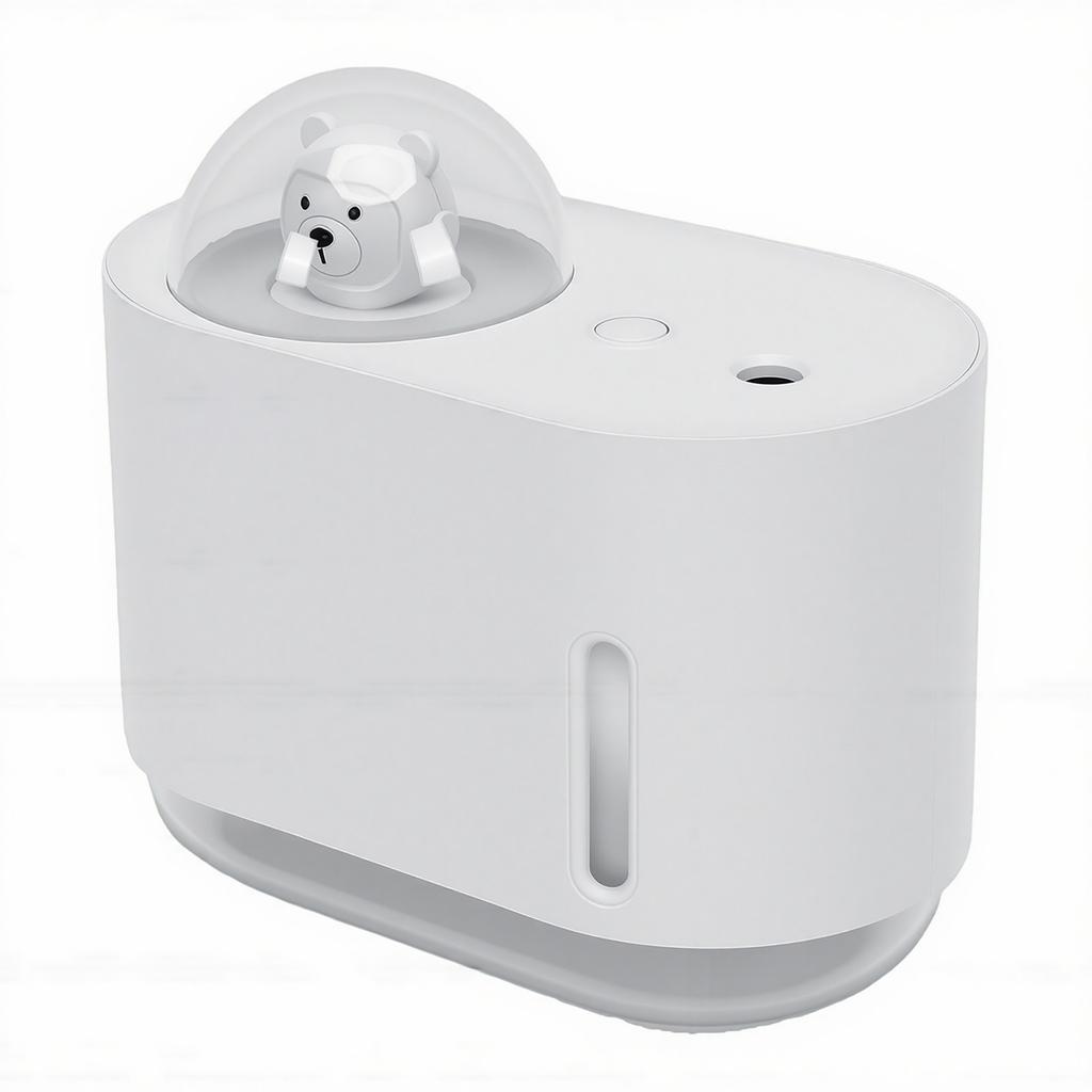 Portable Humidifier USB Colorful Night Light Quiet Desktop Humidifier for Home Office White