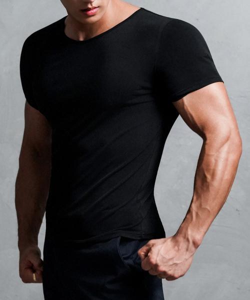 [Dibala] Men s Shoulder +3CM Arm Fit Changer T-shirt [Shipped from Korea] 100% Authentic White - M