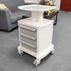 Dental Clinic Mobile Tool Cart with Drawers, Socket, Anti-slip Mat, and Tray