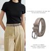 New Women'S Leather Belt Jeans Pin Buckle Belt Double-Sided Cowhide Design High-End Leather Belt Women