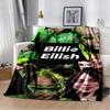 Fashion Billie Eilish Singer Star Flannel Blanket Soft Warm Throw Blanket for Bedroom Living Room Bed Travel Camping Picnic Gift