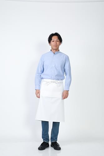 Seven Uniform GH7021-3 Long Sleeve Stand Collar Oxford Shirt, Sax, SS