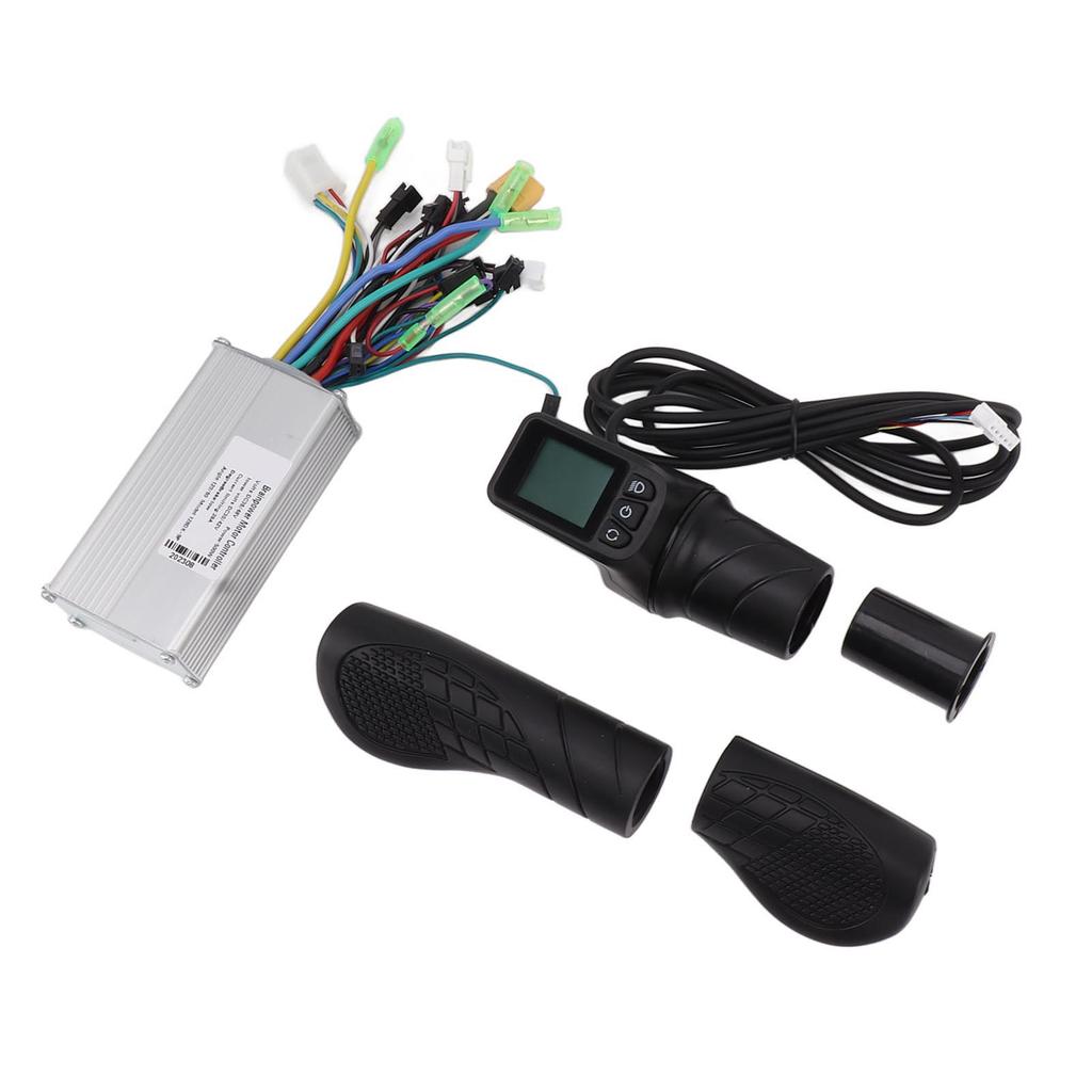 36V 48V 500W 28A Sine Wave 3 Mode Brushless Controller 128DX Half Twist Throttle Grip with Panel
